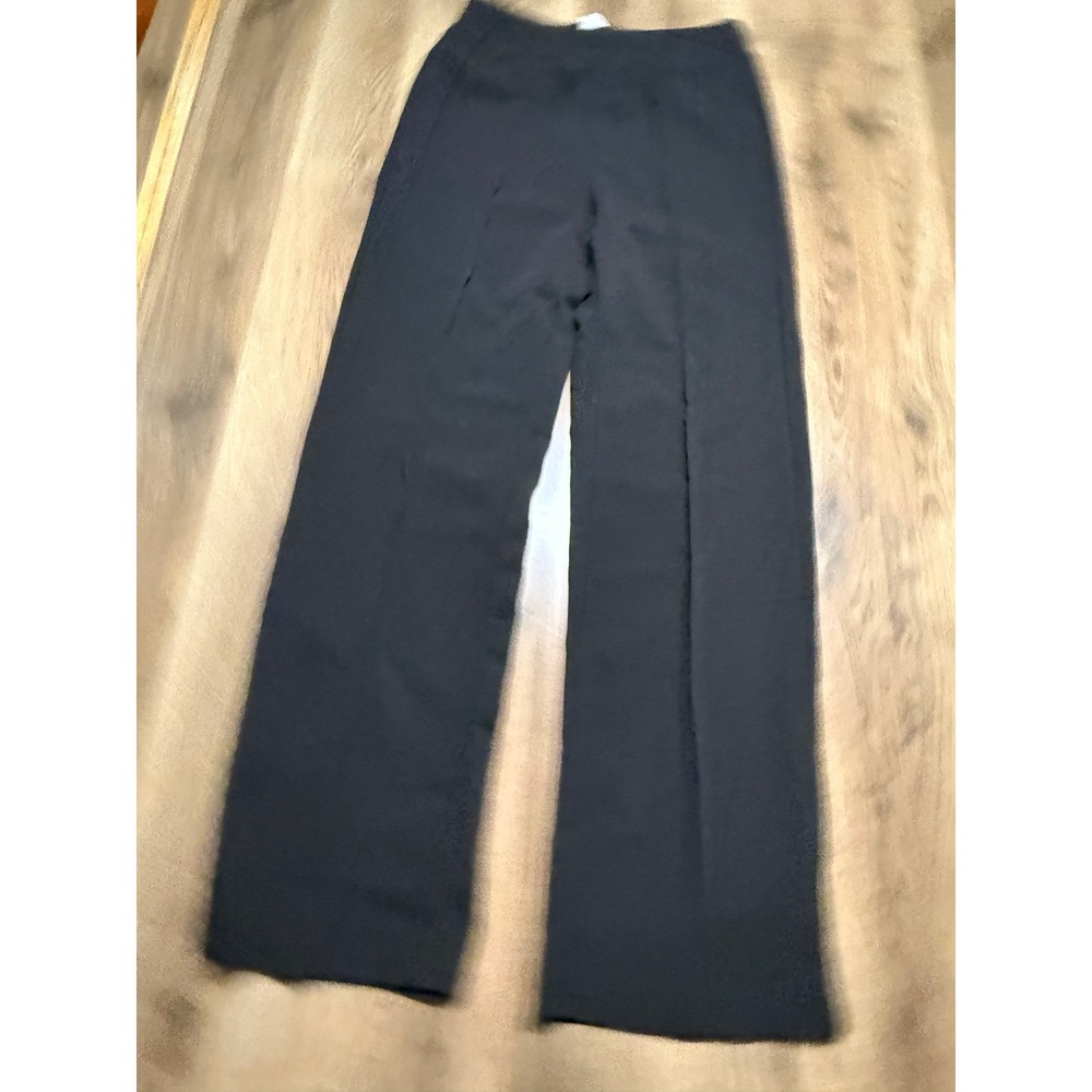 SHEIN Pants Women Size 6 Black Trousers Wide Leg High Waist Seam Detail
